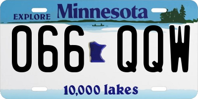 MN license plate 066QQW