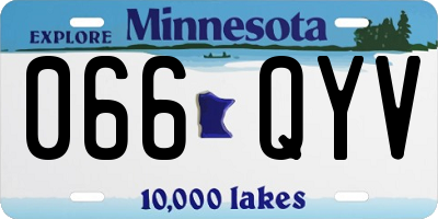 MN license plate 066QYV