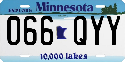 MN license plate 066QYY