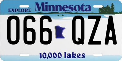 MN license plate 066QZA