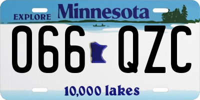 MN license plate 066QZC