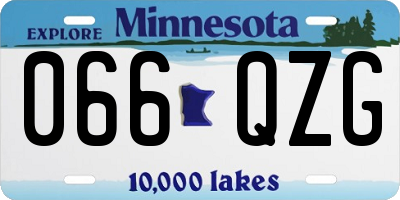 MN license plate 066QZG