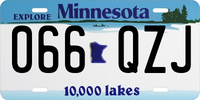 MN license plate 066QZJ
