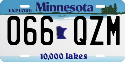 MN license plate 066QZM