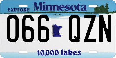 MN license plate 066QZN