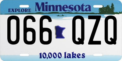 MN license plate 066QZQ