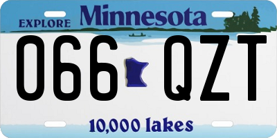 MN license plate 066QZT
