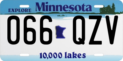 MN license plate 066QZV