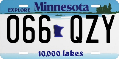 MN license plate 066QZY
