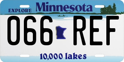 MN license plate 066REF