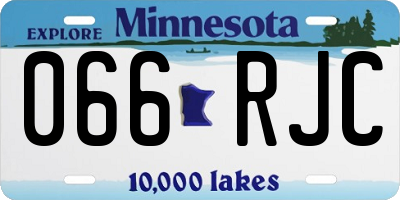 MN license plate 066RJC