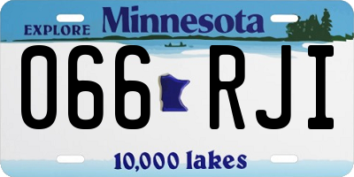 MN license plate 066RJI