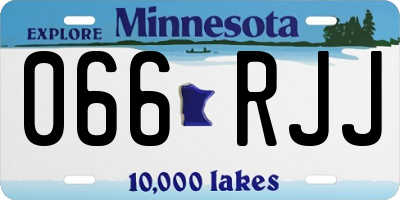 MN license plate 066RJJ