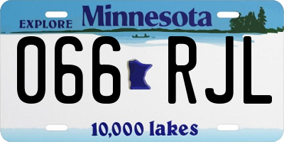MN license plate 066RJL