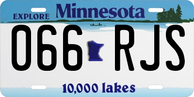 MN license plate 066RJS