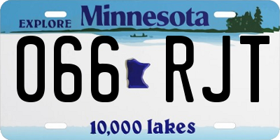 MN license plate 066RJT
