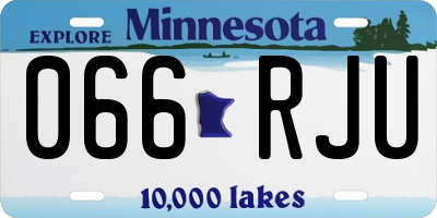 MN license plate 066RJU