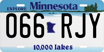 MN license plate 066RJY