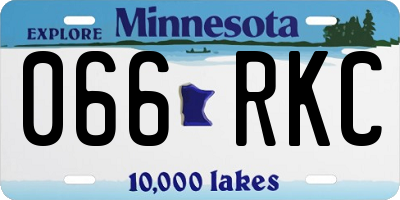 MN license plate 066RKC