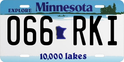MN license plate 066RKI