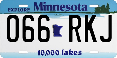 MN license plate 066RKJ