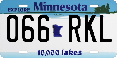 MN license plate 066RKL
