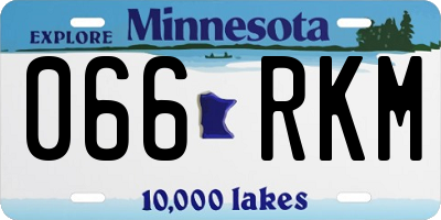 MN license plate 066RKM