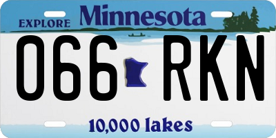 MN license plate 066RKN