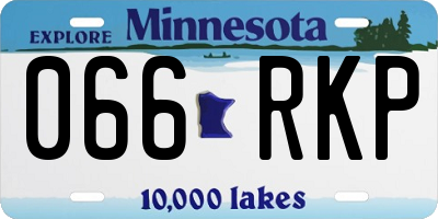 MN license plate 066RKP