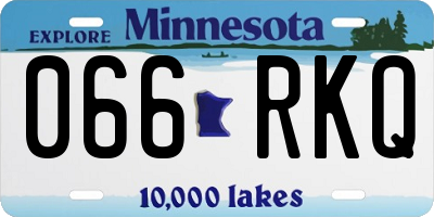 MN license plate 066RKQ
