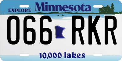 MN license plate 066RKR