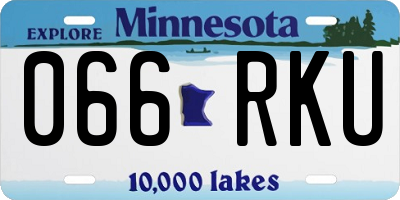 MN license plate 066RKU