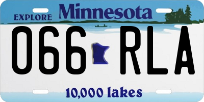 MN license plate 066RLA