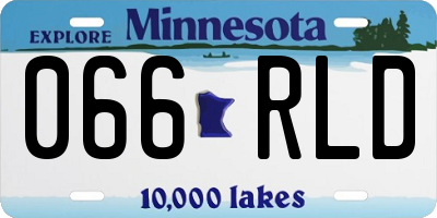 MN license plate 066RLD