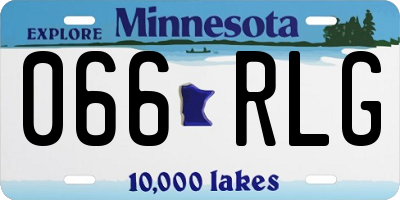 MN license plate 066RLG