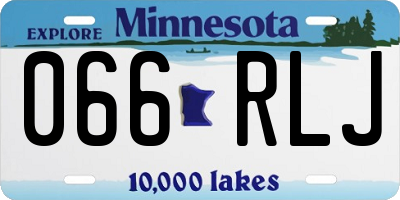 MN license plate 066RLJ