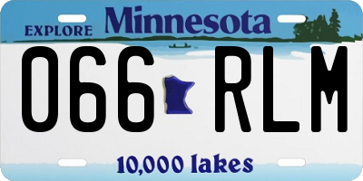 MN license plate 066RLM