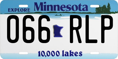 MN license plate 066RLP