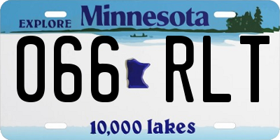 MN license plate 066RLT