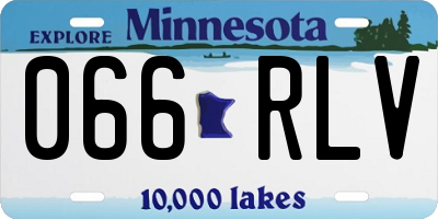 MN license plate 066RLV
