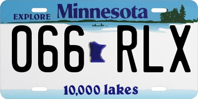 MN license plate 066RLX