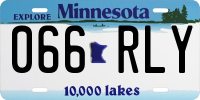 MN license plate 066RLY