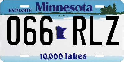 MN license plate 066RLZ