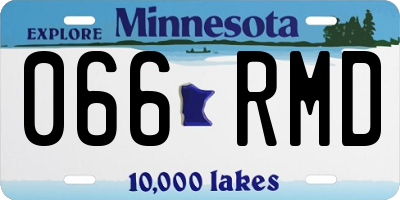 MN license plate 066RMD