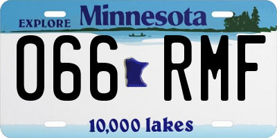 MN license plate 066RMF