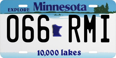 MN license plate 066RMI