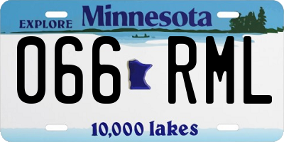 MN license plate 066RML