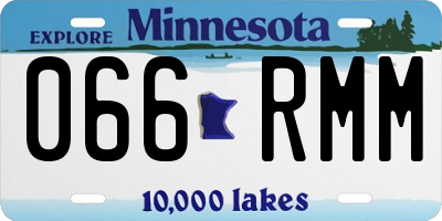 MN license plate 066RMM
