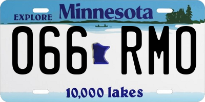 MN license plate 066RMO