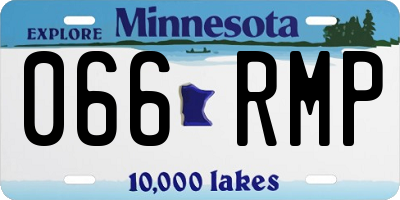 MN license plate 066RMP